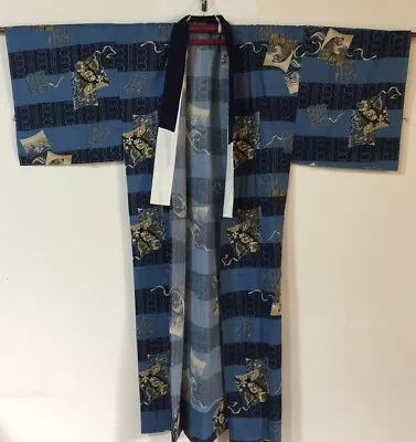 T0768 Japanese Vintage Kimono / NAGAJUBAN Long Undergarment / Kite • $19.99