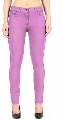 Womens Plain Jeggings Stretchy Skinny Zip Up High Waist Trousers Jeans Pants • £20.30