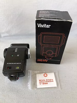 Vivitar 285 HV Zoom Auto Thyristor Shoe Mount Flash With Vari Sensor • $34.44