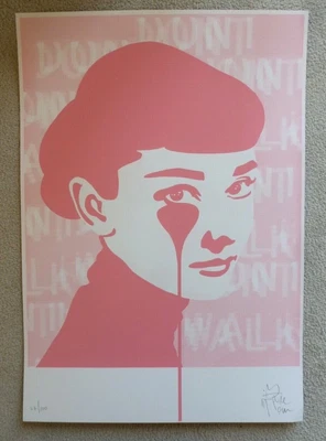 £125 • Buy PURE EVIL Audrey Hepburn Funny Face SIGNED ART PRINT NUMBERED 24/100