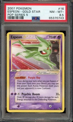 $4500 • Buy Espeon 2007 Pokemon Pop Series 5 Gold Star 16/17 PSA 8.5