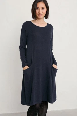 £37.50 • Buy Seasalt Women's Dress - Navy Heartfelt Knitted Dress - Regular - Maritime