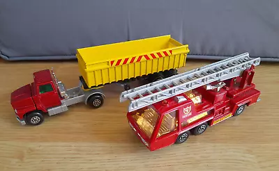 Matchbox Superkings K-9 Fire Tender / K-16 Ford LTS / K-18  Articulated Tipper • $12.43