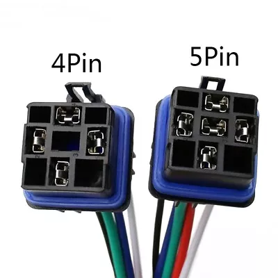 DC 12V 24V 4/5Pin Automobile Relay Waterproof Integrated Wired Auto Relay Holder • $5.26