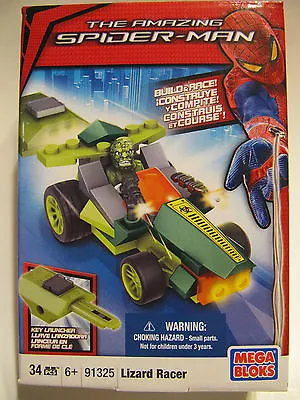 MEGA BLOKs SET 91325 Spider-man Lizard Amazing Key Launcher Build & Racer • $13.99