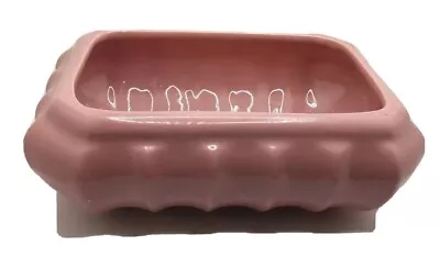 Vintage Haegar Retro Ceramic Planter  Mauve Rectangular 5 X 7 X 3.5  • $18