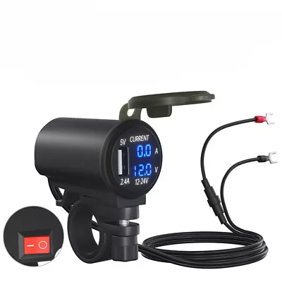 Motorcycle Refitted 4.2A Fast Charging Mobile Phone Car Charger W/Voltmeter Set • $13.93