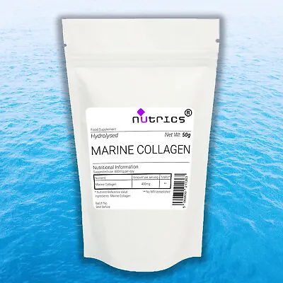 Nutrics® Collagen Powder Protein High Grade Unflavoured Hydrolysed 100%Pure Fish • £9.99