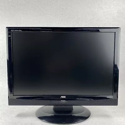 AOC L22W898 22  720p LCD HDTV TV Television HDMI VGA RCA S-Video W/o REMOTE • $49.19