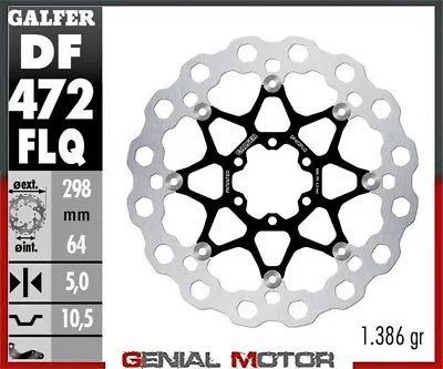 Galfer Front Brake Disc CUBIQ FLOATING(C.STEEL)300x5mm VICTORY CRUISER 1500 2001 • $202.35