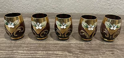 Set Of 5 Murano Cordial Glasses  • $18