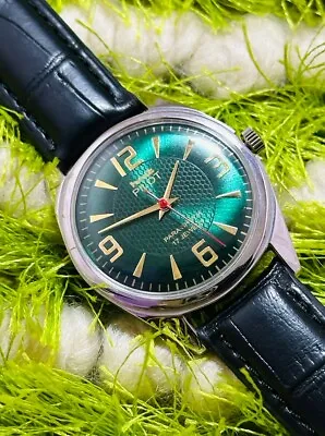 Hmt Pilot Green Dial Hand Winding Men's  17 Jewels Vintage Working Wrist Watch • $29.99