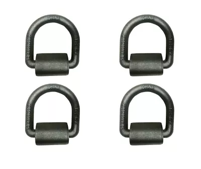 4 Pack Heavy Duty 5/8  Weld-On D Ring Flatbed Truck Trailer Cargo Tie Down Ring • $35.98