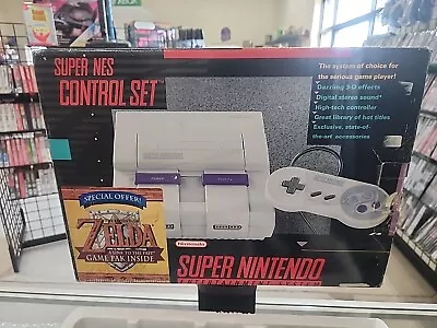 Super Nintendo Zelda Link To The Past SNES System Console Complete In Box CIB  • $550