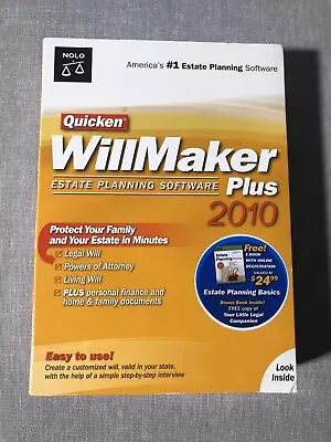 Nolo Quicken Willmaker Plus 2010 (Brand New) • $15.99