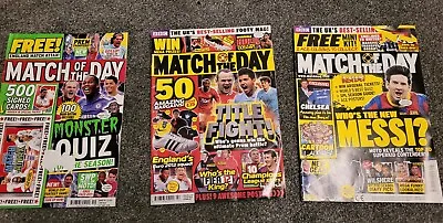 3x Match Of The Day Magazine Between May 2010 & July 2011 • £5