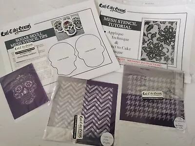 Evil Cake Genius Mesh Stencil Cookie Bundle Worth Over £70 • £30