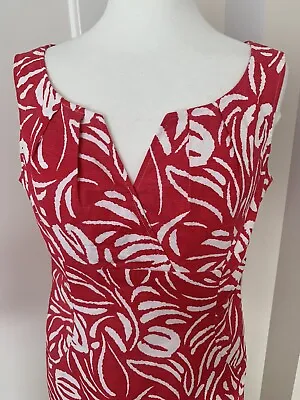 £23 • Buy Gorgeous Jessica Howard Raspberry Pink & White Cotton Dress Size 16