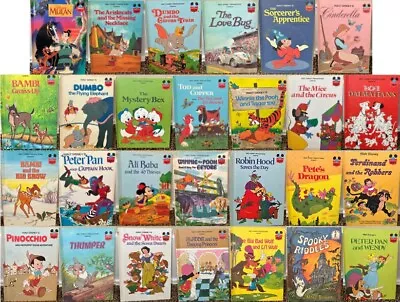 Vintage Walt Disney Wonderful World Of Reading Hardcover 1970's-1990's Lot Of 27 • $39.99