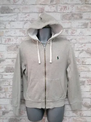 £25 • Buy Polo Ralph Lauren Hoodie Full Zip, Grey, Designer Sweatshirt Size Small