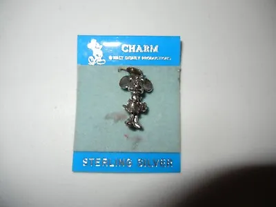 Vintage Disney Sterling Silver Carded Minnie Mouse Charm • $19.99