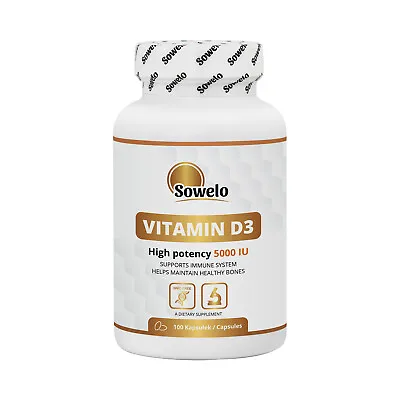 SOWELO Vitamin D3 5000 IU Softgels With High Potency Strong Bones • $16.99