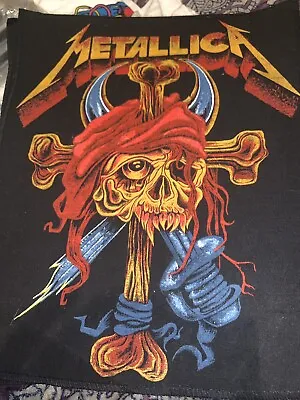 Unused 1990s Metallica Pirate Skull & Crossbones 11 By 14 “Back Patch Made In UK • $55