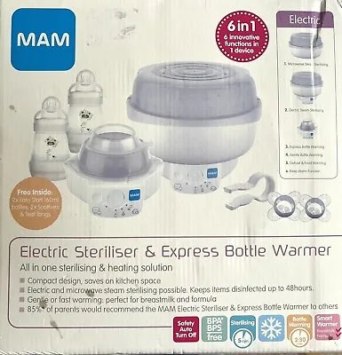 MAM Electric Steriliser & Express Bottle Warmer NEW • £77.99