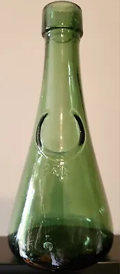 Lovely Half Size Emerald Green Whiskey Bottle Nice Cone Shared With Horseshoe  • $45