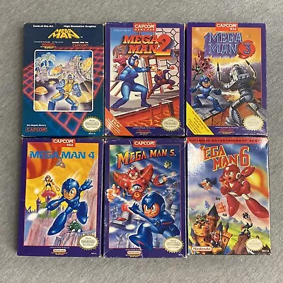 Mega Man 1 2 3 4 5 6 Nintendo NES [Box Only LOT] • $1999.99