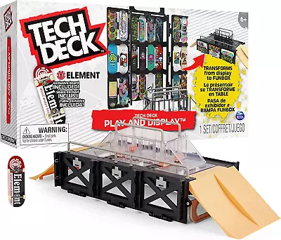 TECH DECK Play & Display Transforming Ramp Set & Carrying Case With Fingerboard • $44.99