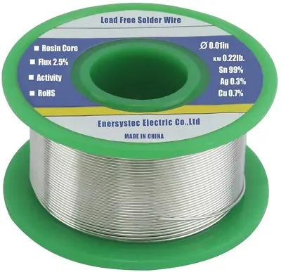 Ultra Thin Solder Wire Lead Free 0.01In 0.3Mm Rosin Core Flux Alloy Soldering • $18.53