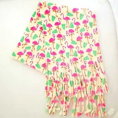 £9.99 • Buy Flamingo Bright Vibrant Mens Ladies Kids Thick Warm Winter Fleece Scarf Shawl
