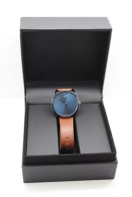 Movado Bold Thin 42mm Blue Ion Plated Stainless Steel Watch • $197.99