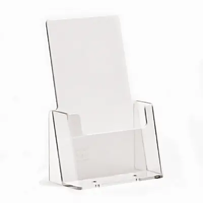 LEAFLET HOLDERS A4 A5 & DL (1/3rd A4) COUNTER STAND CLEAR PLASTIC MENU DISPLAYS • £10.92
