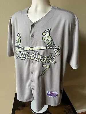 Majestic (size 50) Gray ~ MLB St. Louis Cardinals Holliday #7 COOL BASE  Jersey • $33.08