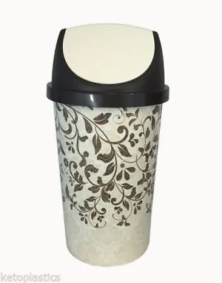 50l Swing Bin Kitchen Bin Retro Vintage Style - Floral Design Shabby Chic • $232.28