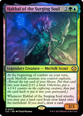 MTG FOIL Hakbal Of The Surging Soul  - The Lost Caverns Of Ixalan Commander • $1.69