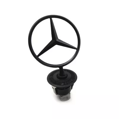 For Mercedes-Benz C E S AMG Black Front Hood Ornament Mounted Star Logo Emblem • $15
