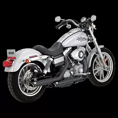 Vance & Hines Black Twin Slash Slip-On Mufflers Exhaust Harley Sportster Iron 48 • $350