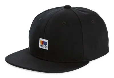 BRIXTON Alton MP Hat Adjustable Snapback Baseball Cap Washed Black • $16.99