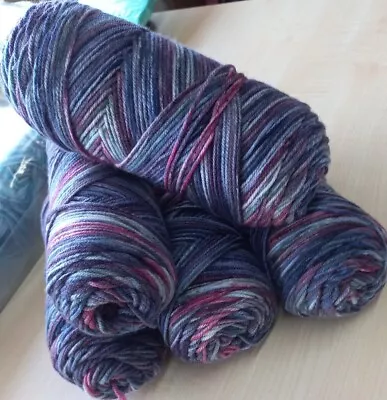 £5 • Buy Beautiful Clearance Knitting Crochet Yarn Wool Aran Multi-Coloured 720g