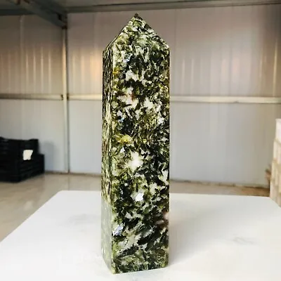 817g Natural Green Mica Quartz Crystal Tower Obelisk Reiki Mineral Healing M3 • $0.64