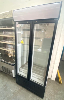 £1099.99 • Buy Prodis XD880 Hinged Double Door Upright Black Bottle Cooler Display Fridge