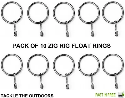 Carp Fishing Zig Rig Float Ring & Lead Speed Clips Replacement Rings Pack Of 10 • £12.07