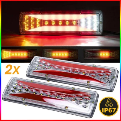 $13.89 • Buy 2Pcs LED TRAILER LIGHTS TAIL LAMP STOP DYNAMIC INDICATOR 4WD 4X4 CAMPER UTE 12V