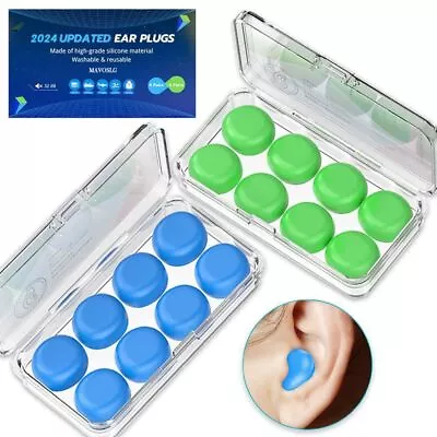 Silicone Ear Plugs For Sleeping SwimmingReusable Moldable Noise Cancelling E... • $18.43