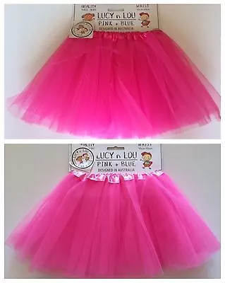 Tulle Tutu Skirt 80s Colour Childrens Costume Hot Pink Fushia Neon Dark Fushia • $13