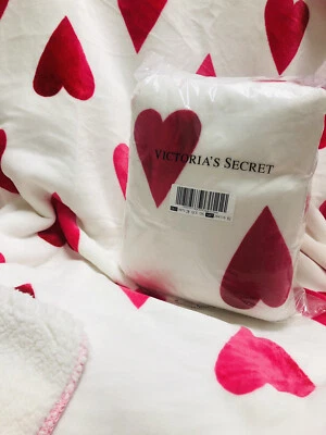 $29.90 • Buy Victoria's Secret Cozy Plush Super Soft Fleece Red Pink Heart Blanket / Throw 