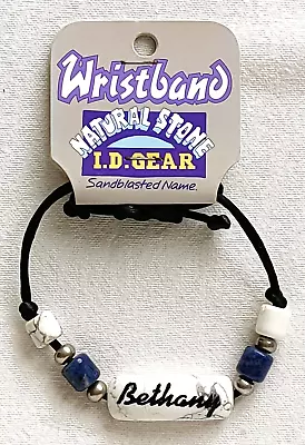 ID Wristband / Bracelet - Natural Stone - Sandblasted Name - Bethany - Brand New • £2.99